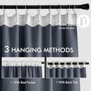 MIULEE Stone Blue Back Tab Blackout Curtains 72 Inch Length 2 Panels Set for Living Room Bedroom Privacy, Rod Pocket/Pinch Pleat Thermal Insulated Room Darkening Pleated Light Blocking Drapes by TinyTreasures Baby Boutique