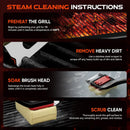 Grill Brush Bristle-Free Steam Cleaning, BBQ Brush Replaceable Heat-Resistant Kevlar Head with Grill Scraper Safe Barbecue Grill Cleaner by GreenHaven Gardens