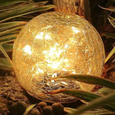 TOMEX Solar Garden Lights, Cracked Glass Ball Waterproof Warm White LED for Outdoor Decor Decorations Pathway Patio Yard Lawn, 1Pack (4.7") by GreenHaven Gardens