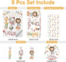 Custom Baby Crib Bedding Set, 5 Pcs Personalized Name Baby Crib Set with Double Layer Blanket, Soft Circus Animals Nursery Bedding Set for Girls Boys, Customized Gifts for Infants Toddlers by TinyTreasures Baby Boutique