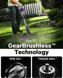 Weed Wacker Cordless, GearBrushless™, 3-in-1 Edger/Mower/Trimmer with Blade, 120 Min Runtime(with Two Batteries) by GreenHaven Gardens