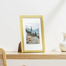 Vittanly 8x12 Picture Frames Set of 9, Shatter Resistant Plexiglass, Display 6x8 Pictures with Mat or 8x12 without Mat, Photo Frames for Wall or Tabletop, Engineered Wood, Gold by CozyNest Decor