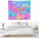 HZOHNAGO Mermaid Scales Tapestry Colorful Shiny Scales Mermaid Tail Pattern Printed Wall Tapestry Wall Hanging for Bedroom Living Room Dorm 60" W x 50" H by CozyNest Decor