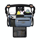 TOPDesign Universal Baby Stroller Organizer, Stroller Caddy with Detachable Mesh Bag & Heightened Insulated Cup Holders & Non-Slip Secure Hooks Accessories, Fits Most Strollers (Blue) by TinyTreasures Baby Boutique