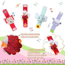 4 Pieces Baby Wrist Rattles Animal Pattern Newborn Foot Rattles Toy for 0-12 Months Babies Boy Girl Infant Birthday Gifts Educational Toys, 4 Designs (Sheep, Dog, Chick, Monkey) by TinyTreasures Baby Boutique