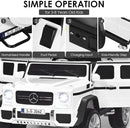 Costzon Ride on Car, Licensed Mercedes-Benz Maybach, 12V Battery Powered Vehicle Toy w/ 2 Motors, Remote Control, 3 Speeds, Lights, Horn, Music, Aux, Storage, Truck, Electric Car for Kids (White) by TinyTreasures Baby Boutique