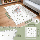 Baby Foam Play Mat-72”x 48” Baby Playmat,6-Piece Interlocking Foam Floor Tiles,Waterproof Crawling Mat,Puzzle Mat for Infants and Toddlers,Non Toxic Play Mat for Baby Tummy Time Mat(Spot) by TinyTreasures Baby Boutique