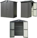 Domi Outdoor Storage Shed 5.7' x 3’, Metal Garden Shed with Galvanized Steel Frame for Bike, Tools, Lawn Mowers, Pool Toys, Outdoor Storage Cabinet with Lockable Door for Garden Lawn Patio (Dark Grey) by GreenHaven Gardens