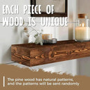 48x8x5 Fireplace Mantel - Handcrafted Hollow Rustic Solid Wood Wall Mounted Floating Shelf with Invisible Heavy Duty Wood Bracket (Weathered Brown) by CozyNest Decor