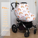 Rquite All-in-1 Car Seat Cover Baby, Carseat Covers for Girl Boy, Stretchy Soft Infant Car Seat Cover, Multi-use Baby Carrier Cover, Car Seat Canopy, Stroller Sun Shade, Nursing Breastfeeding Cover by TinyTreasures Baby Boutique