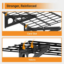 1x3 ft Garage Shelving with 8 Bike Hooks, 2-Pack Wall-Mounted Shelves for Garage, Kitchen, Pantry Storage, 300 lbs Total Load Capacity Garage Wall Shelving, Black by GreenHaven Gardens
