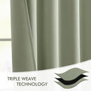 MIULEE Back Tab Sage Green Curtains 90 Inch Long 2 Panels Set for Living Room Bedroom Privacy, Rod Pocket/Pinch Pleated Light Blocking Thermal Insulated Room Darkening Blackout Curtains, 52 x 90 Inch by TinyTreasures Baby Boutique