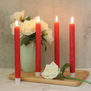 GenSwin Flameless Red Taper Candles Flickering with 10-Key Remote, Battery Operated Led Warm 3D Wick Light Window Candles Real Wax Pack of 6, Christmas Home Wedding Decor(0.78 X 9.64 Inch) by CozyNest Decor