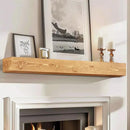 56x8x5 Fireplace Mantel - Handcrafted Rustic Solid Wood Wall Mounted Floating Shelf by CozyNest Decor