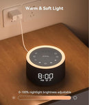 Dreamegg D1+ Sound Machine & Alarm Clock - Sound Machine for Sleep, White Noise Machine with 29 Soothing Sounds, Night Light, 0-100% Dimmable, White Noise Alarm Clock for Bedrooms Adults Baby, Black by TinyTreasures Baby Boutique