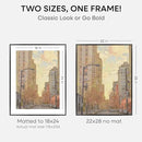 Homeforia 22x28 Poster Frame Black, High End Metal 22 x 28 Large Picture Frames with Mat 18 x 24 for Photo, 22x28 Thin Frame Matted to 18x24 inch Print, 28x22 Frame, Tempered Glass, Wall Kit, Set of 1 by CozyNest Decor