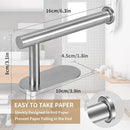 Toilet Paper Holder,Brushed Nickel,Wall Mount, Upgraded Adhesive Toilet Roll Holder,no Drilling,Bathroom/Rv/Washroom,SUS 304 Stainless Steel,Rustproof (Brushed Nickel, 1 Piece) by CozyNest Decor