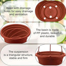 Tioncy 50 Pcs Plastic Hanging Planter Round Hanging Pot for Plants Containers with Hook Flower Plant Pots Holders for Outdoor Indoor Plant Balcony Garden Decor(Coffee) by GreenHaven Gardens
