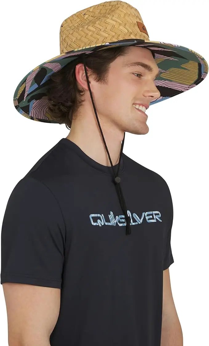 Quiksilver Men's Wide Brim Outdoor Lifeguard Straw Sun Hat, photo 2 of 5