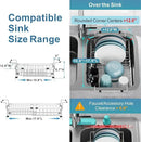 GSlife in Sink Dish Drying Rack - Stainless Steel Capacity Expandable Over The Sink Dish Drainer with Lock Knob and Utensil Holder for Kitchen Sink, 10.8"-17.9" L x 12.8" W, Silver by CozyNest Decor