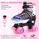 Sowume Adjustable Roller Skates for Girls and Women, All 8 Wheels of Girl's Skates Shine, Safe and Fun Illuminating for Kids by TinyTreasures Baby Boutique