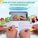 Crochetta Crochet Kit for Beginners, Beginner Crochet Animal Kits for Adults with Step-by-Step Video Tutorials, DIY Knitting & Crocheting Craft Hobbies Supplies, 2 Pack Frog Amigurumi(40%+ Yarn) by TinyTreasures Baby Boutique