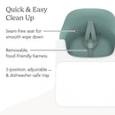 UPPAbaby Ciro High Chair/Sleek, Easy-to-Clean Design/Perfect-Fit Tray to Bring Baby to Table/Patent-Pending Harness/Dual-Position, 180-Degree Rotating Footrest/Emrick (Green/Rubberwood) by TinyTreasures Baby Boutique