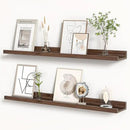 Floating Shelves for Wall, Picture Ledge Shelf 36 Inch Solid Wood Set of 2, Rustic Wall Shelves with Lip, Kids Bookshelf, Photo & Picture Live Edge Floating Shelves for Bedroom, Living Room, Kitchen by CozyNest Decor