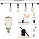 DAMAING Outdoor String Lights 50 FT Waterproof Patio Light String Lights with 27 ST38 Vintage Shatterproof LED Edison Bulbs,Retro Connectable Bistro Lights for Backyard Gazebo Balcony. by GreenHaven Gardens