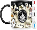 Custom Halloween Coffee Mug with Names, Pumpkin Coffee Cup, Personalized Ghost Ceramic Coffee Mug, Spooky Vibes Trick Or Treat Halloween Accent Mug, Spooky Season Gift for Women Men 11 Oz by TinyTreasures Baby Boutique
