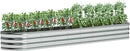 zizin Galvanized Raised Garden Bed Metal Oval Raised Garden Beds Outdoor Planter Box for Vegetables (12x2x1FT, Silver) by GreenHaven Gardens