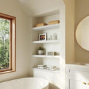 Large Floating Shelves for Wall Set of 1 Wooden Wall Shelves 36 in x 12.75 in x 2 in Room Decor Long Shelf with Invisible Wall Mount Bracket for Bedroom Kitchen Living Room White by CozyNest Decor