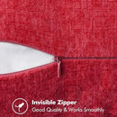 MIULEE Pack of 2 Christmas Pillow Covers 12x20 Inch Red Farmhouse Decorative Throw Pillow Covers with Stitched Edge Soft Chenille Solid Dyed Couch Pillow Covers for Sofa Bed Living Room by CozyNest Decor