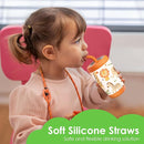 Kid Insulated Stainless Steel Tumbler with Silicone Straw, 12oz Sippy Cup for Kids (Jungle Animals) by TinyTreasures Baby Boutique