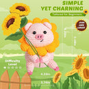Crochet Kit for Beginners, Crochet Kit w Step-by-Step Video Tutorials, Crochet Starter Kit Learn to Crochet Kits for Adults Kids Beginners, Crochet Kit Pig (40%+ Yarn Content) by TinyTreasures Baby Boutique