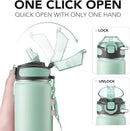 Enerbone 24 oz Insulated Water Bottle, Stainless Steel Bottle with Carrying Strap, Double-Wall Vacuum Insulation Design, Leakproof Sports Bottle with Straw, Keep Drinks Cold or Hot for Hours by CozyNest Decor