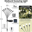 2025 Solar Lights Outdoor Waterproof, 4 Pack Solar Garden Lights, Solar Firefly Lights Outdoor Waterproof, Solar Twinkle Swaying Fairy Light for Yard Patio Pathway Garden Decoration (Cool White) by GreenHaven Gardens