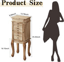 Standing Jewelry Armoire, 7 Drawers & 2 Side Doors Jewelry Amoire Cabinet Standing with Top Flip Makeup Mirror, Jewelry Chest Jewelry Boxes by TinyTreasures Baby Boutique