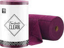 Fantasticlean Microfiber Cleaning Cloth Roll -90 Pack, Tear Away Microfiber Towels, 12" x 12", Reusable, Washable, Scratch Free, Ultra Absorbent Dish Rags for Car, Home, Garage or Shop (Deep Purple) by CozyNest Decor