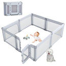 Baby Playpen,Large Play Pen for Babies and Toddlers with Door 79x71 Inch, Adjustable Playpen Non-Slip Suction Cups Base Safe and Sturdy, Indoor Outdoor Playard,Black by TinyTreasures Baby Boutique