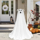 DAZONGE Halloween Decorations, Light-Up Freestanding Spooky Ghost Dog with Remote String Lights Battery Operated, Halloween Ghost Dog for Front Door Porch Yard Lawn Home Party by CozyNest Decor