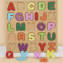 Wooden Puzzles for Toddlers, 2pack Alphabet Shape Puzzles for Kids Wooden Montessori Toddler Wooden Alphabet Number Shape for Kids 3 Years Old Boys & Girls by TinyTreasures Baby Boutique