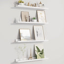 Picture Ledge Shelf for Wall, Floating Shelves Set of 4, 24 Inch Long Nursery Book Shelves for Toys Storage, Kids Bookshelf Wall Mounted for Books Photo Frames, White by TinyTreasures Baby Boutique