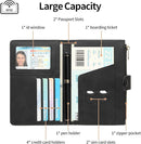 Passport Holder for Travel Rfid Passport Wallet for Women Men with Zipper Pocket Pen Sim Card Holders Slim Travel Accessories by TinyTreasures Baby Boutique