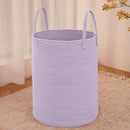 Large Woven Laundry Basket Hamper,80L Cotton Rope Storage Bin for Blankets,Toys and Clothes,Decorative Tall Nursery Hamper for Living Room,Baby Nursery,Bathroom and Bedroom,Purple by CozyNest Decor