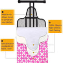 Extra Large Ironing Board with Hang Rail and Iron Rest 63" L x 20" W (Large with Iron Rest (Pink Cover)) by CozyNest Decor