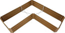 Sunnydaze 11.75" H Raised Metal Garden Bed - Galvanized Raised Garden Bed Outdoor for Vegetables and Flowers - Brown - L-Shaped by GreenHaven Gardens