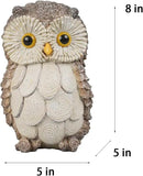 Guichifun Owl Statue Home Decor Accents - Cute Owl Figurines for Shelf Bookshelf TV Stand Décor Bedroom Office Decorations Ideal Gift for Owl Lovers 5 x 5 x 8 Inch by CozyNest Decor