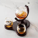 Whiskey Globe Decanter Set with 2 Glasses in Gift Box - Whiskey decanter for Liquor, Whiskey, Brandy, Gin, Rum, Tequila, Vodka, and Brandy - Home Bar Accessories for Men and Women by CozyNest Decor