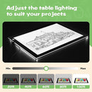 KIVOTAC 9x12 Inch LED Light Pad, Ultra-Thin USB Powered Bright Light up Box Adjustable Light Table for Drawing, Weeding Vinyl, Diamond Art, Sketching, Tracing and Animation by TinyTreasures Baby Boutique